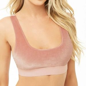 Mauve Pink Velvet Bralette